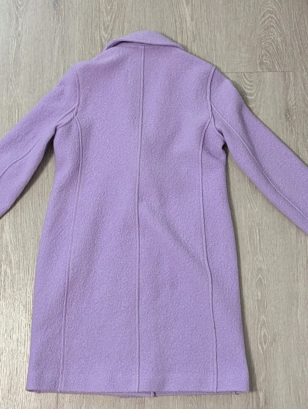 J. Crew Lilac Double-Breasted Wool-Blend Pea Coat Size 2P EUC! - Picture 2 of 9